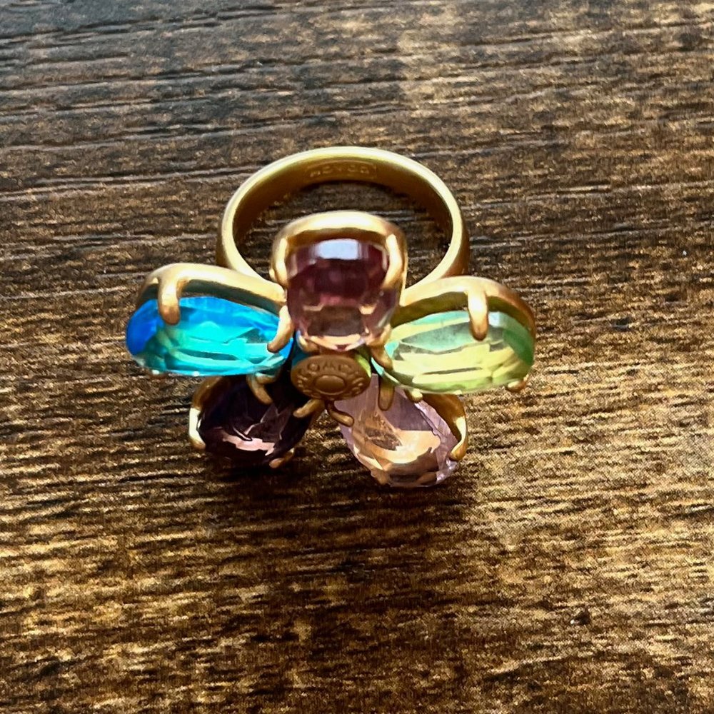 Coach Multicolor Flower Ring - image 4